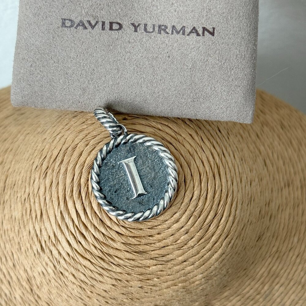 David Yurman Cable Collectibles Initial I Enhancer Charm Pendant